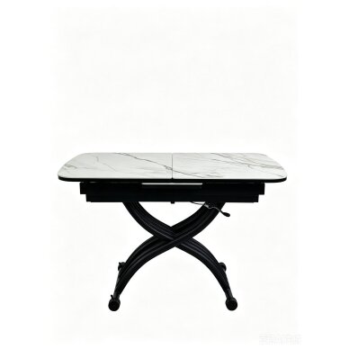 Stalas transformeris MILAN 120-150x75 cm, balta su auksu 5