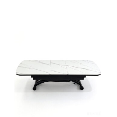 Stalas transformeris MILAN 120-150x75 cm, matinė balta 2