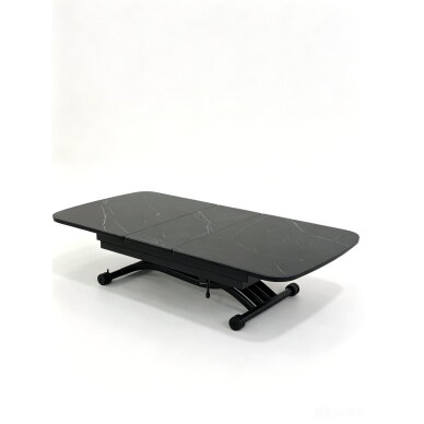 Stalas transformeris MILAN 120-150x75 cm, matinė juoda 1
