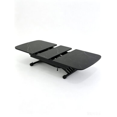 Stalas transformeris MILAN 120-150x75 cm, matinė juoda 3
