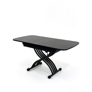 Stalas transformeris MILAN 120-150x75 cm, matinė juoda 4