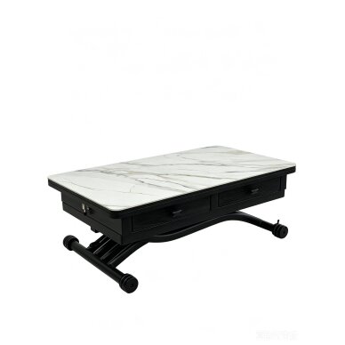 Stalas transformeris NANT 100x57-114 cm, balta su auksu 1