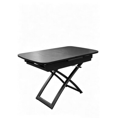 Stalas transformeris SPLIT 120-150x75 cm, matinė juoda Stalas transformeris SPLIT 120-150x75 cm, matinė juoda