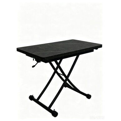 Stalas transformeris ULM 100x57-114 cm, juoda su auksu 2