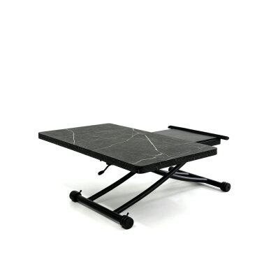 Stalas transformeris ULM 100x57-114 cm, juoda su auksu 3
