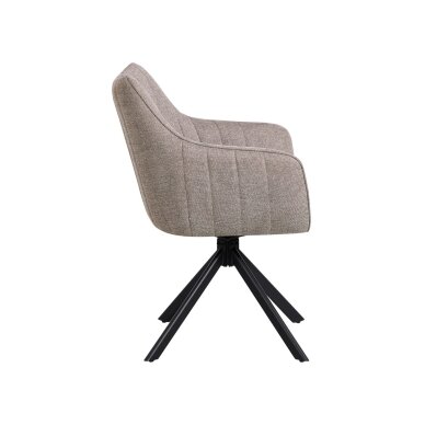 Sukama kėdė su porankiais ASTON, pilkai ruda (taupe), rogožka 2 Sukama kėdė su porankiais ASTON, pilkai ruda (taupe), rogožka 2