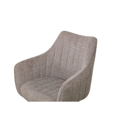 Sukama kėdė su porankiais ASTON, pilkai ruda (taupe), rogožka 4