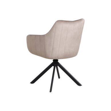 Sukama kėdė su porankiais ASTON VELVET, pilkai ruda (taupe), veliūrinė 3