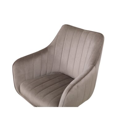 Sukama kėdė su porankiais ASTON VELVET, pilkai ruda (taupe), veliūrinė 4 Sukama kėdė su porankiais ASTON VELVET, pilkai ruda (taupe), veliūrinė 4