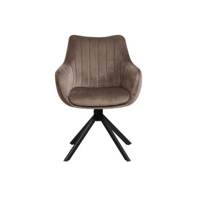 Sukama kėdė su porankiais ASTON VELVET, ruda, veliūrinė Sukama kėdė su porankiais ASTON VELVET, ruda, veliūrinė
