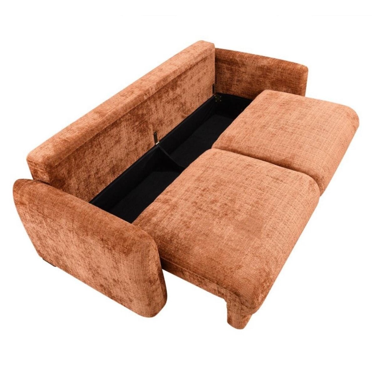 Trivietė sofa-lova DUNE, ruda (terakota) 2