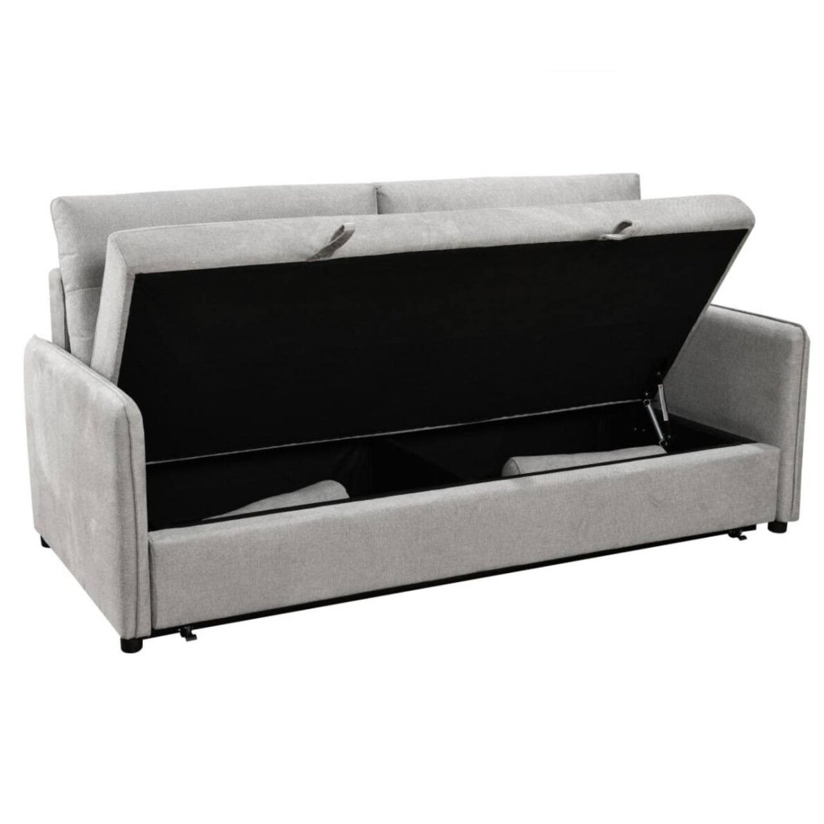 Trivietė sofa-lova GIROS, šviesiai pilka 1