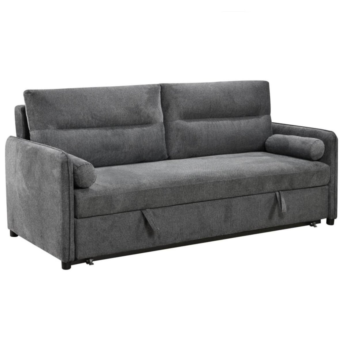 Trivietė sofa-lova GIROS, tamsiai pilka