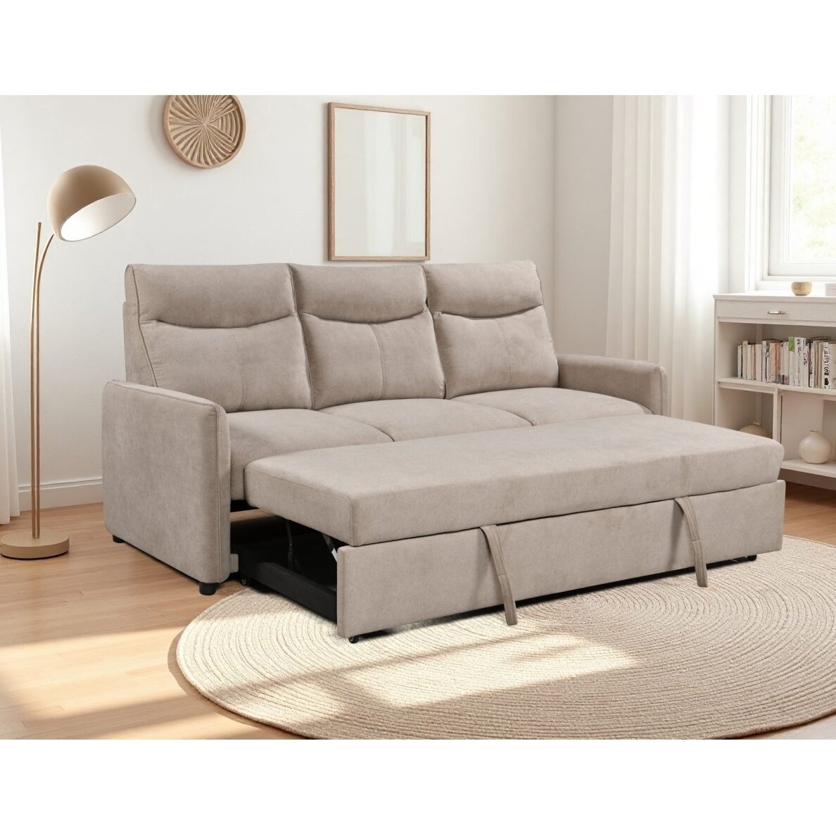 Trivietė sofa-lova LUMEN, smėlio 5