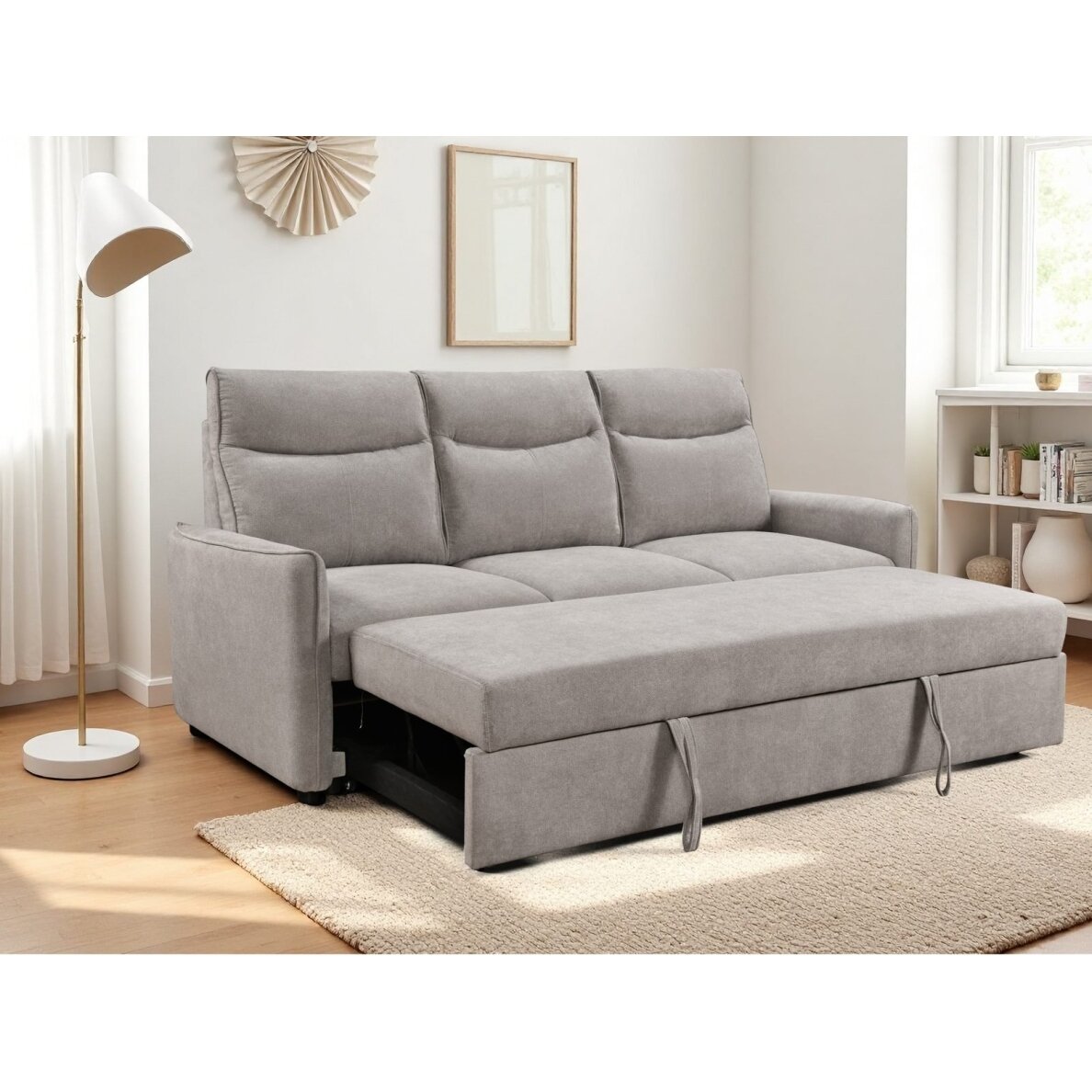 Trivietė sofa-lova LUMEN, šviesiai pilka 5 Trivietė sofa-lova LUMEN, šviesiai pilka 5