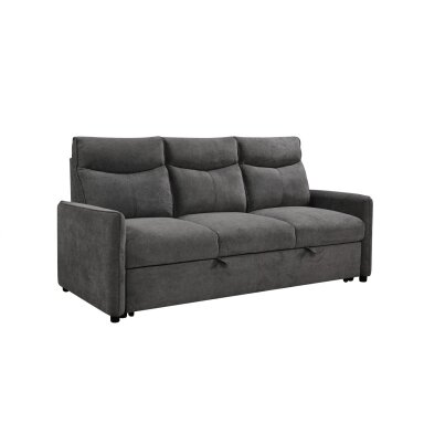 Trivietė sofa-lova LUMEN, tamsiai pilka