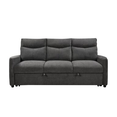 Trivietė sofa-lova LUMEN, tamsiai pilka