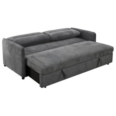 Trivietė sofa-lova GIROS, tamsiai pilka 2 Trivietė sofa-lova GIROS, tamsiai pilka 2
