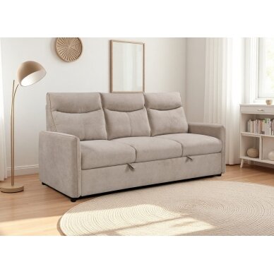 Trivietė sofa-lova LUMEN, smėlio 4 Trivietė sofa-lova LUMEN, smėlio 4