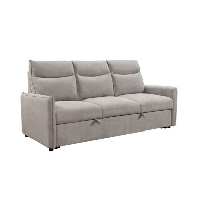 Trivietė sofa-lova LUMEN, šviesiai pilka 1