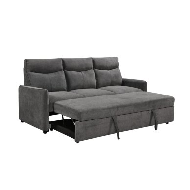 Trivietė sofa-lova LUMEN, tamsiai pilka 2