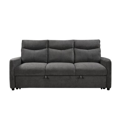 Trivietė sofa-lova LUMEN, tamsiai pilka