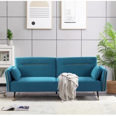 Trivietė sofa-lova VERDI, mėlyna 3