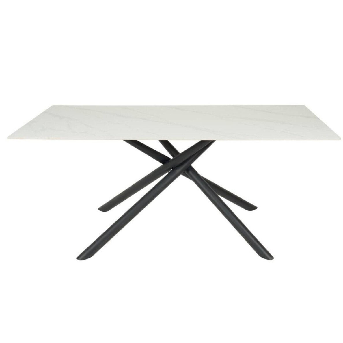 Valgomojo stalas LOTUS 180x90 cm, matinis baltas marmuras 1