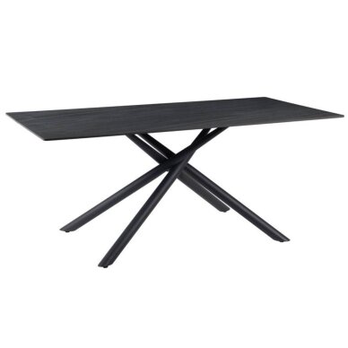 Valgomojo stalas LOTUS 180x90 cm, matinė antracito