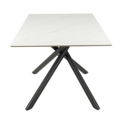 Valgomojo stalas LOTUS 180x90 cm, matinis baltas marmuras 2